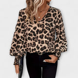 Susana | Elegantiška blusa su leopardų raštu