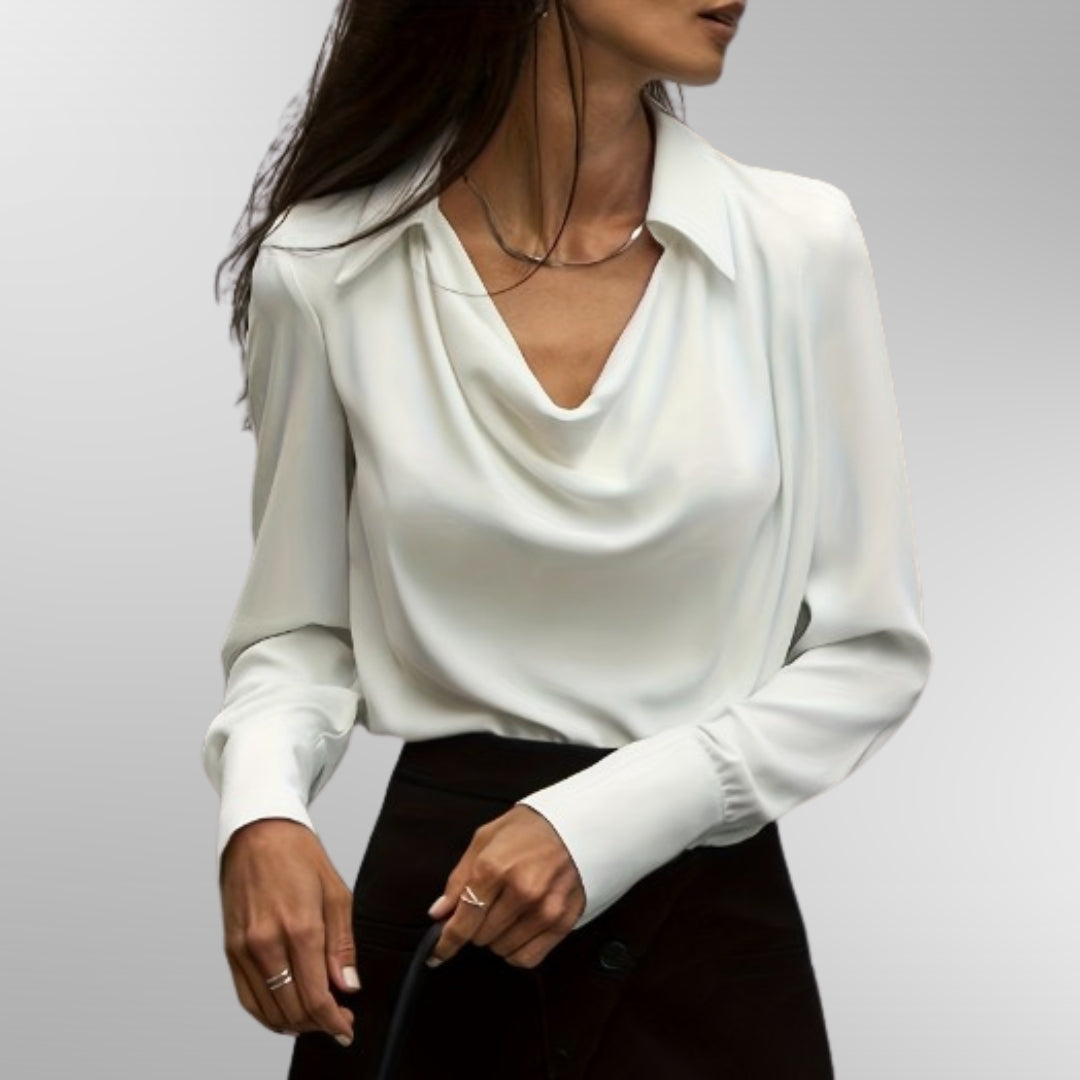 Annie | Elegantiška Satino Bluzė