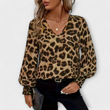 Susana | Elegantiška blusa su leopardų raštu