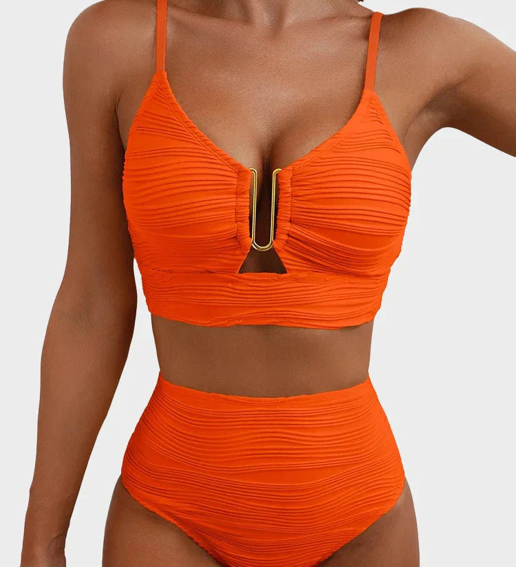 2 DALIŲ BIKINI RINKINYS U-VIENOJO IŠKIRTIMO MAUDYMOSI KOSTIUMAS