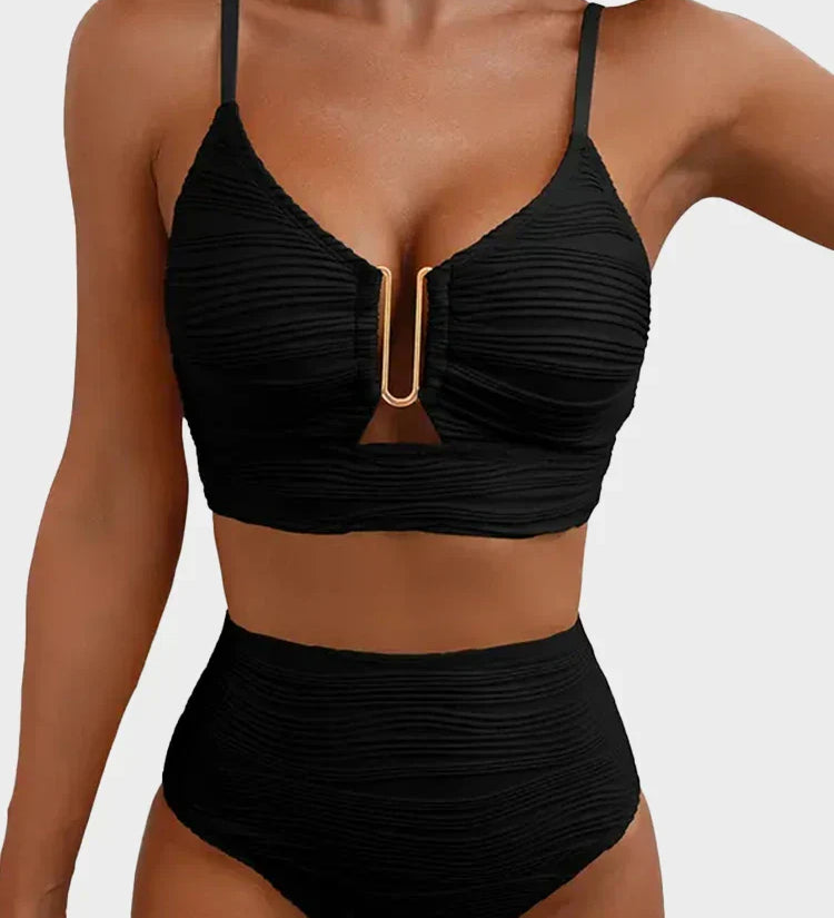 2 DALIŲ BIKINI RINKINYS U-VIENOJO IŠKIRTIMO MAUDYMOSI KOSTIUMAS
