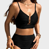 2 DALIŲ BIKINI RINKINYS U-VIENOJO IŠKIRTIMO MAUDYMOSI KOSTIUMAS
