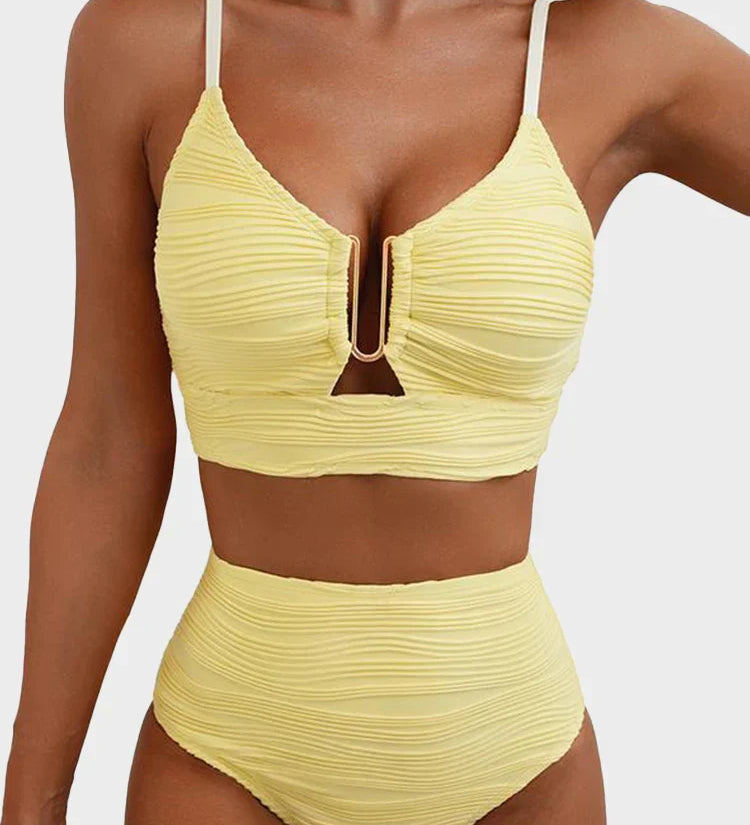 2 DALIŲ BIKINI RINKINYS U-VIENOJO IŠKIRTIMO MAUDYMOSI KOSTIUMAS