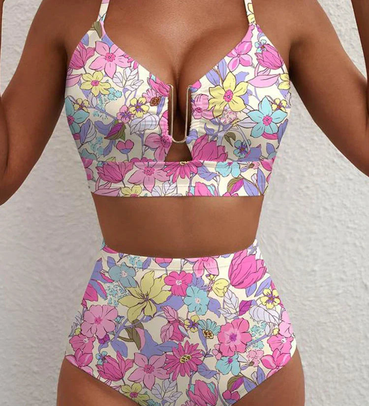 2 DALIŲ BIKINI RINKINYS U-VIENOJO IŠKIRTIMO MAUDYMOSI KOSTIUMAS