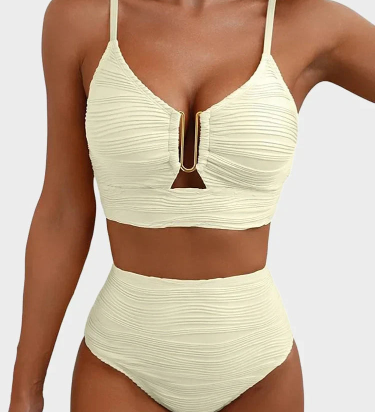 2 DALIŲ BIKINI RINKINYS U-VIENOJO IŠKIRTIMO MAUDYMOSI KOSTIUMAS