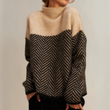 Norah | Medvilninė Megzta Kaklo Jumper