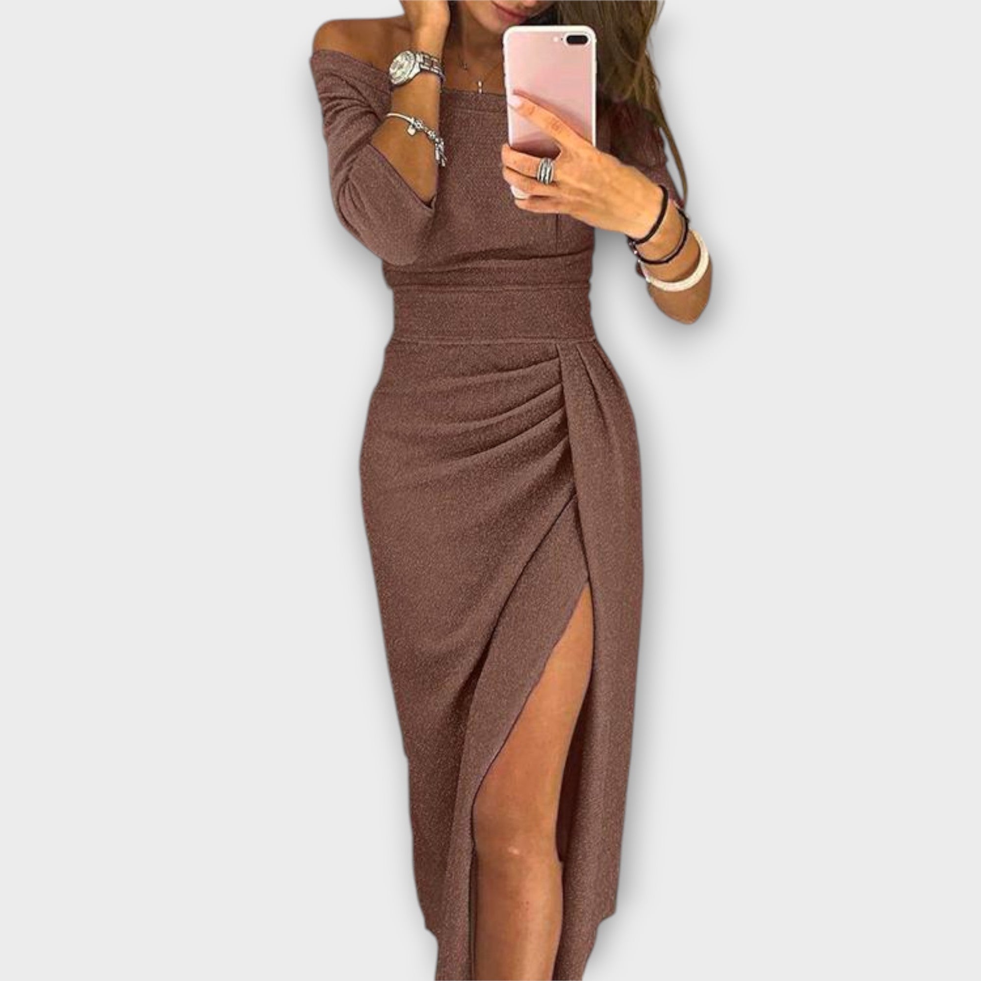 Lena | Elegantiška suknelė be pečių