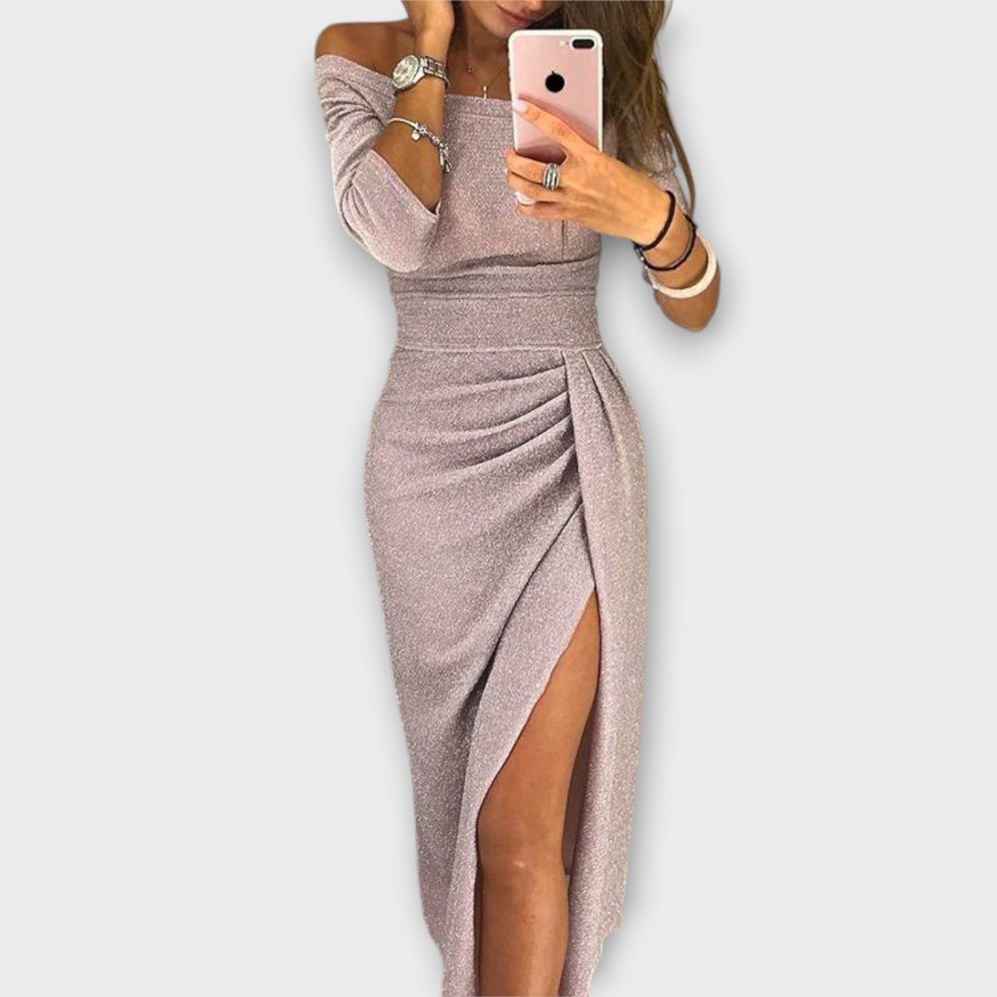 Lena | Elegantiška suknelė be pečių