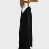 Lara | Ilga Dviejų Spalvų Suknelė