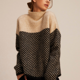 Norah | Medvilninė Megzta Kaklo Jumper