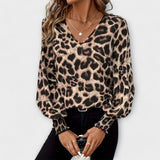Susana | Elegantiška blusa su leopardų raštu