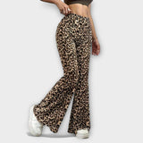 Berenice | Bootcut leopardų kelnės
