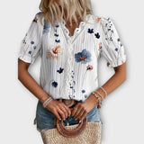 Bruna | Elegantiška blusa su smailiu iškirpimu