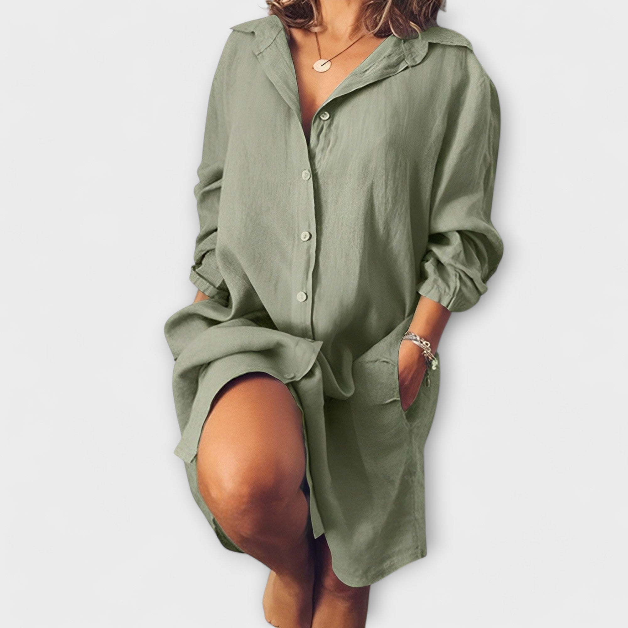 Raquel | Kasdienė lino blusa