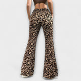 Berenice | Bootcut leopardų kelnės