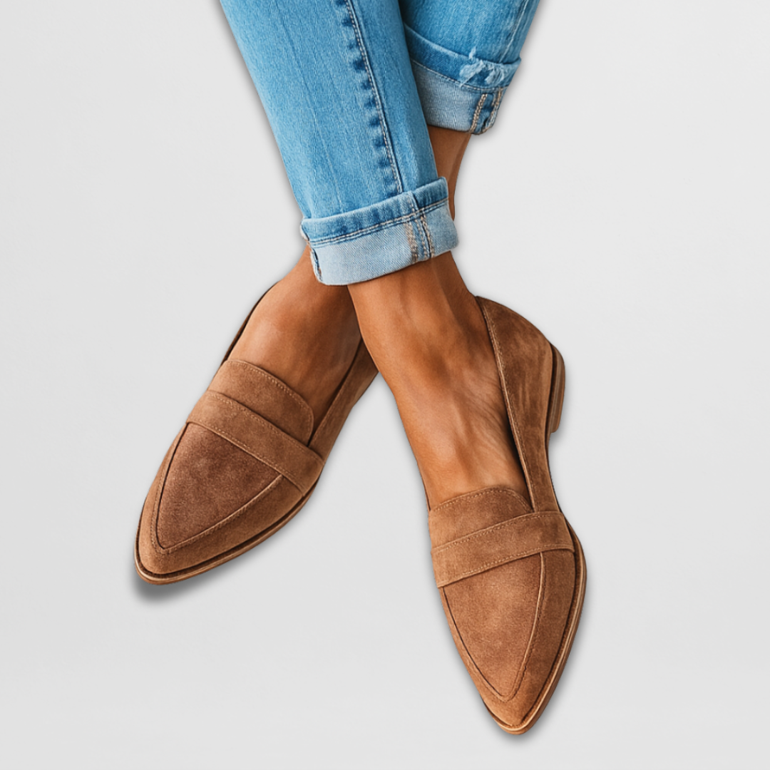 Andresa – Minkštos zomšinės mokasinos moterims