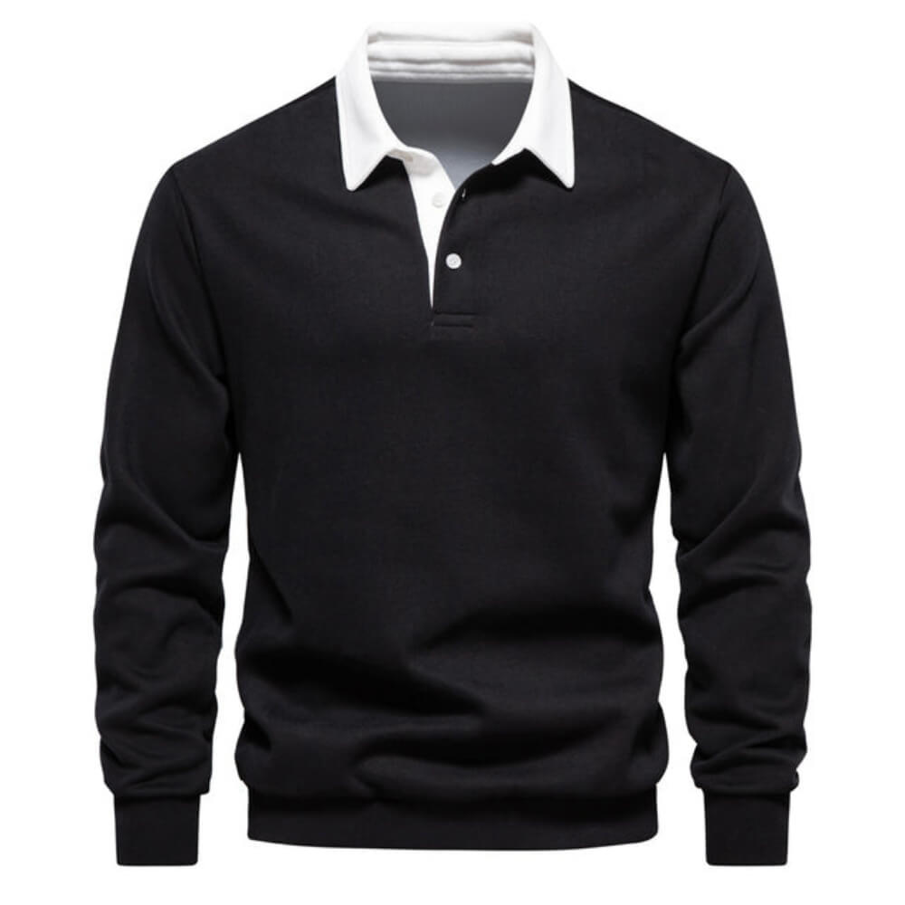 Emil™ | Elegantiška vyriška polo marškiniai ilgomis rankovėmis