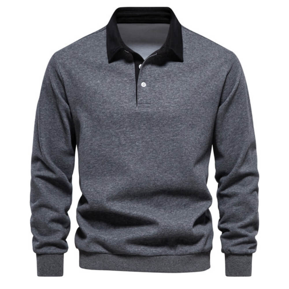 Emil™ | Elegantiška vyriška polo marškiniai ilgomis rankovėmis