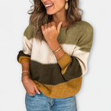 Colorblock megztinis – Atsitiktinis žavesys