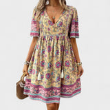 Marta | Boho Gėlių Suknelė