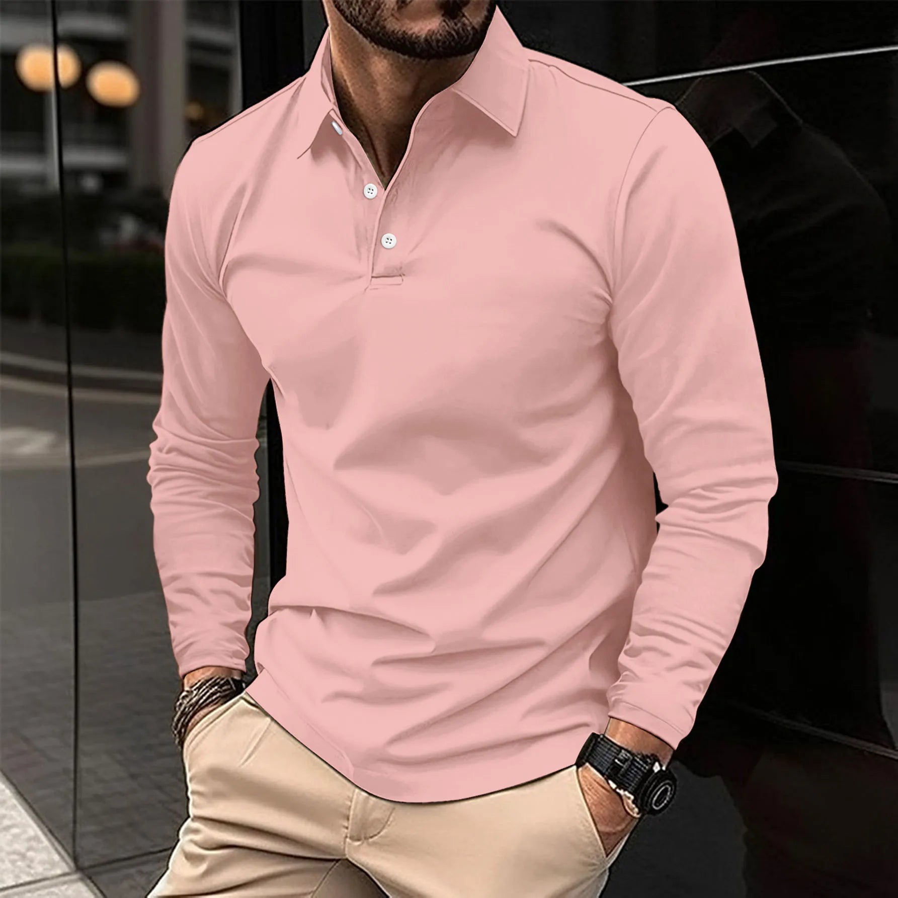 Ethan™ | Patogios ilgomis rankovėmis polo marškiniai