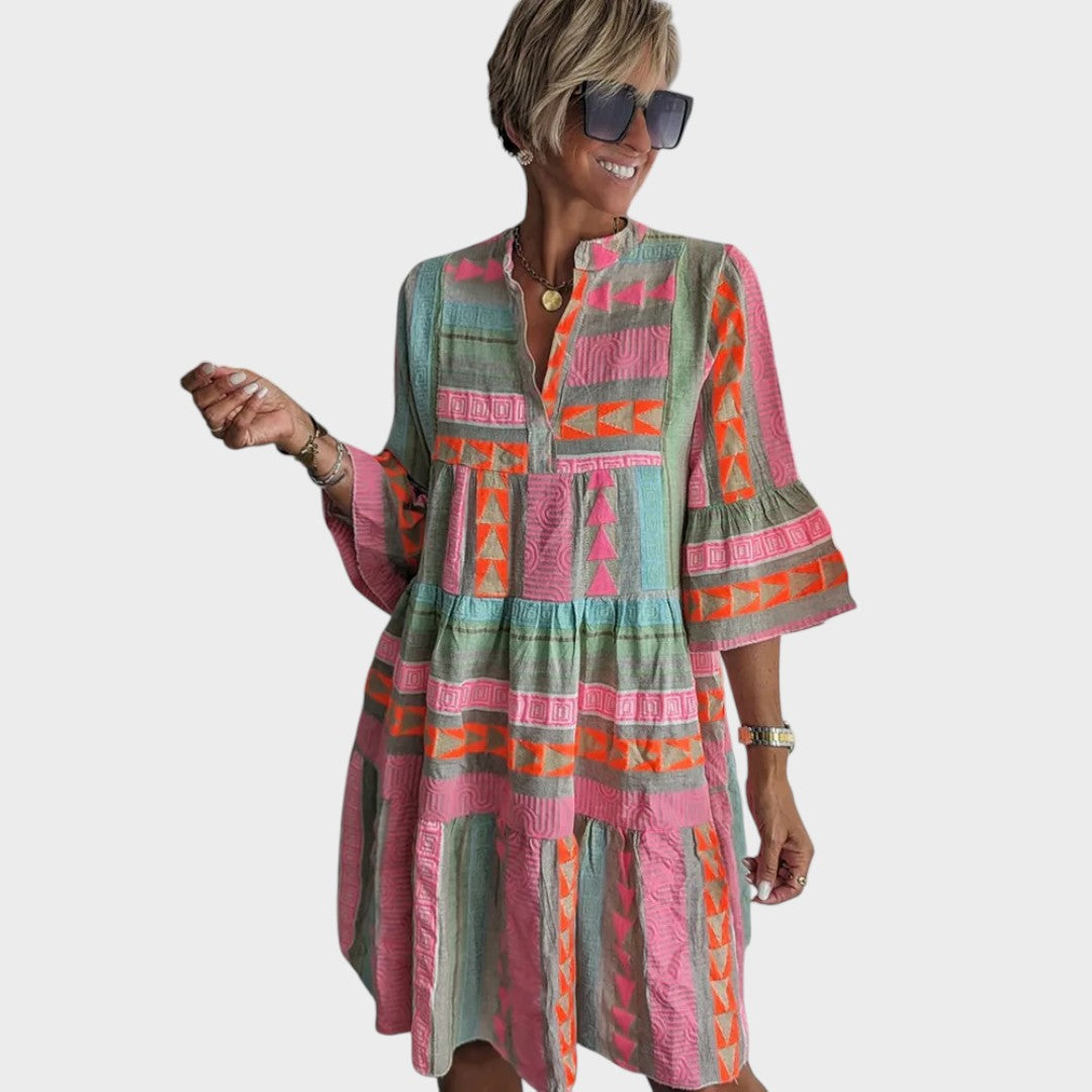 Bianca – Boho Stiliaus Lengvas ir Gaivus Suknelė