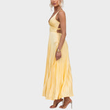 Camila | Geltona maxi suknelė