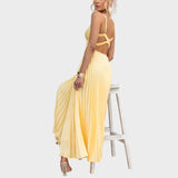 Camila | Geltona maxi suknelė