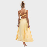 Camila | Geltona maxi suknelė
