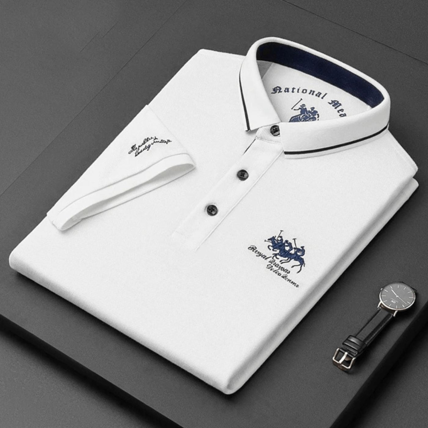 Maximilian | Vyriški premium polo marškiniai su rafinuota apdaila