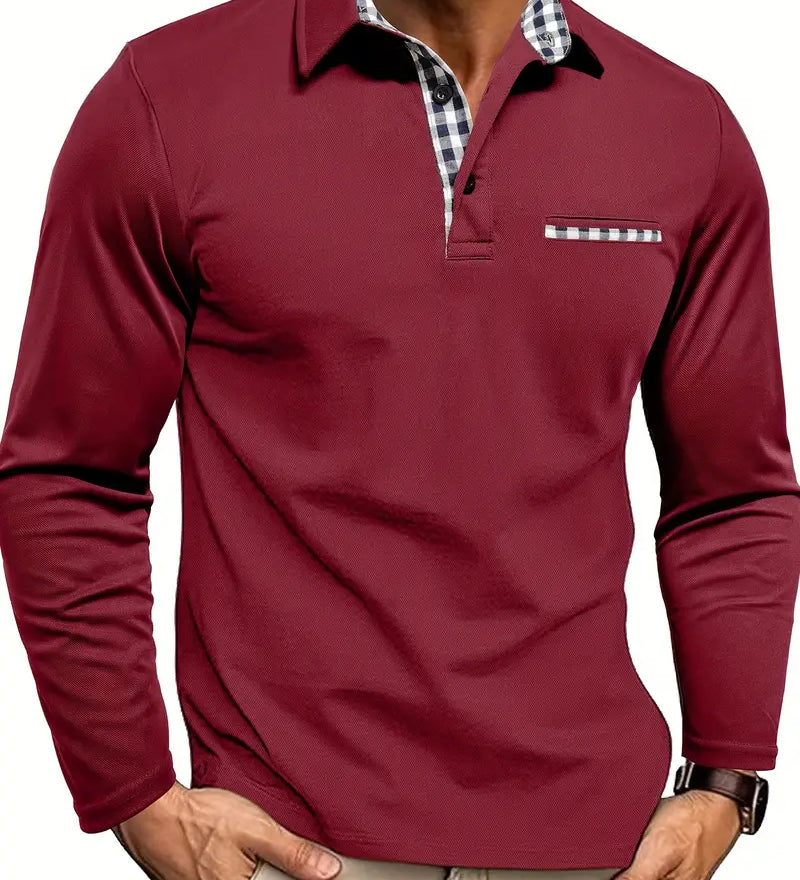 Premium polo su ilgomis rankovėmis