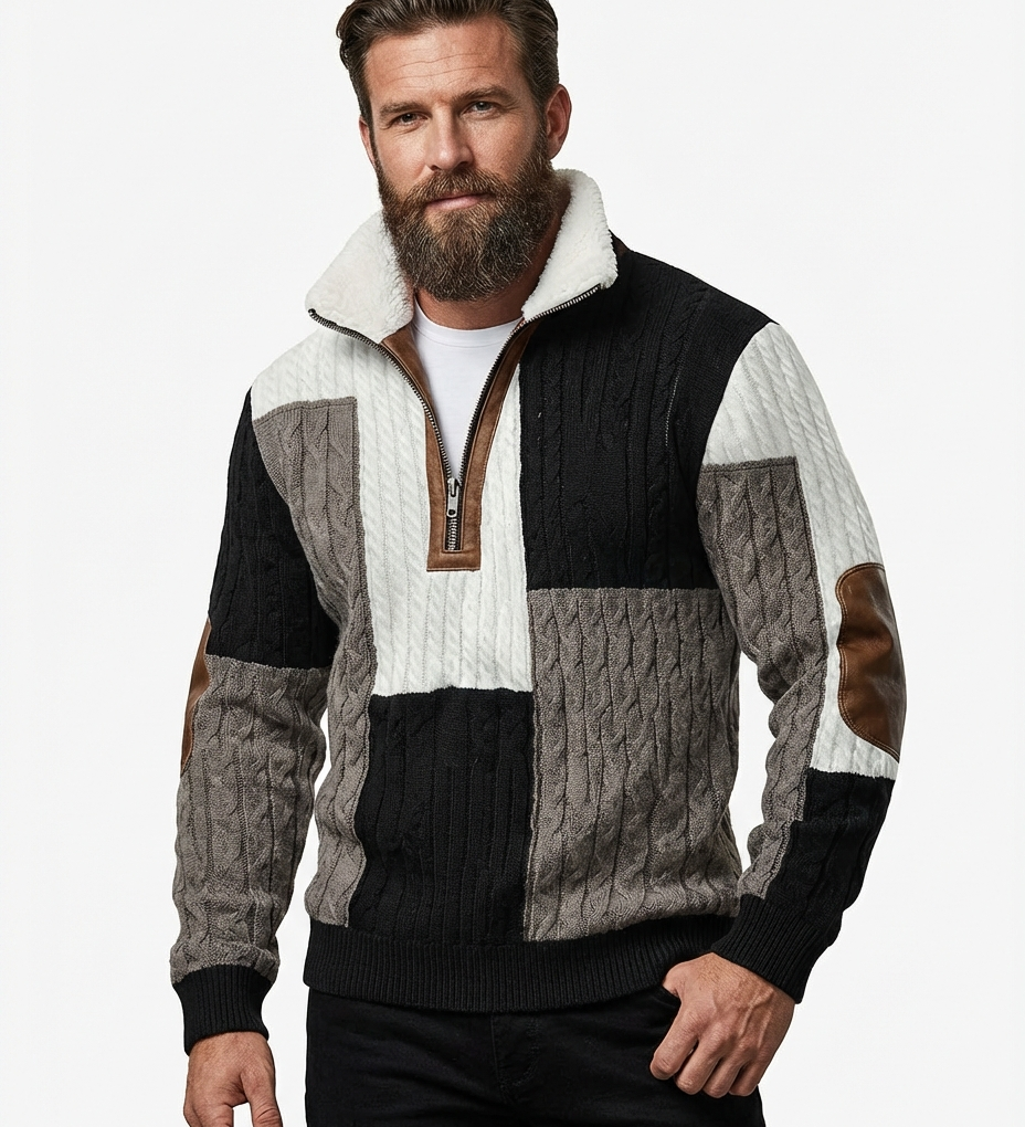 Will™ - Elegantiška ir patogi vyriška megztinis su šiltu fliso apykakle