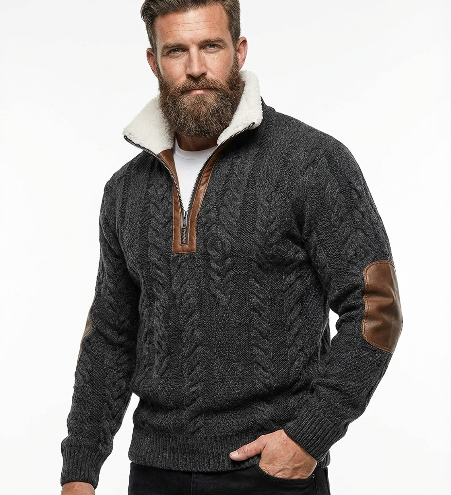Will™ - Elegantiška ir patogi vyriška megztinis su šiltu fliso apykakle