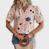 Bruna | Elegantiška blusa su smailiu iškirpimu