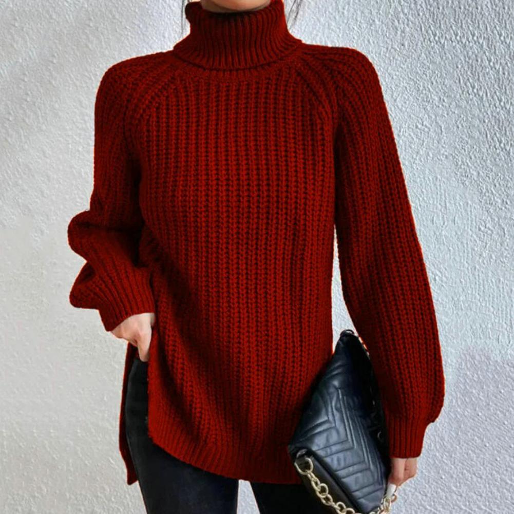 MEGAN | Elegantiškas megztinis su aukštu kaklu – Ramus komfortas, laikinas lengvumas