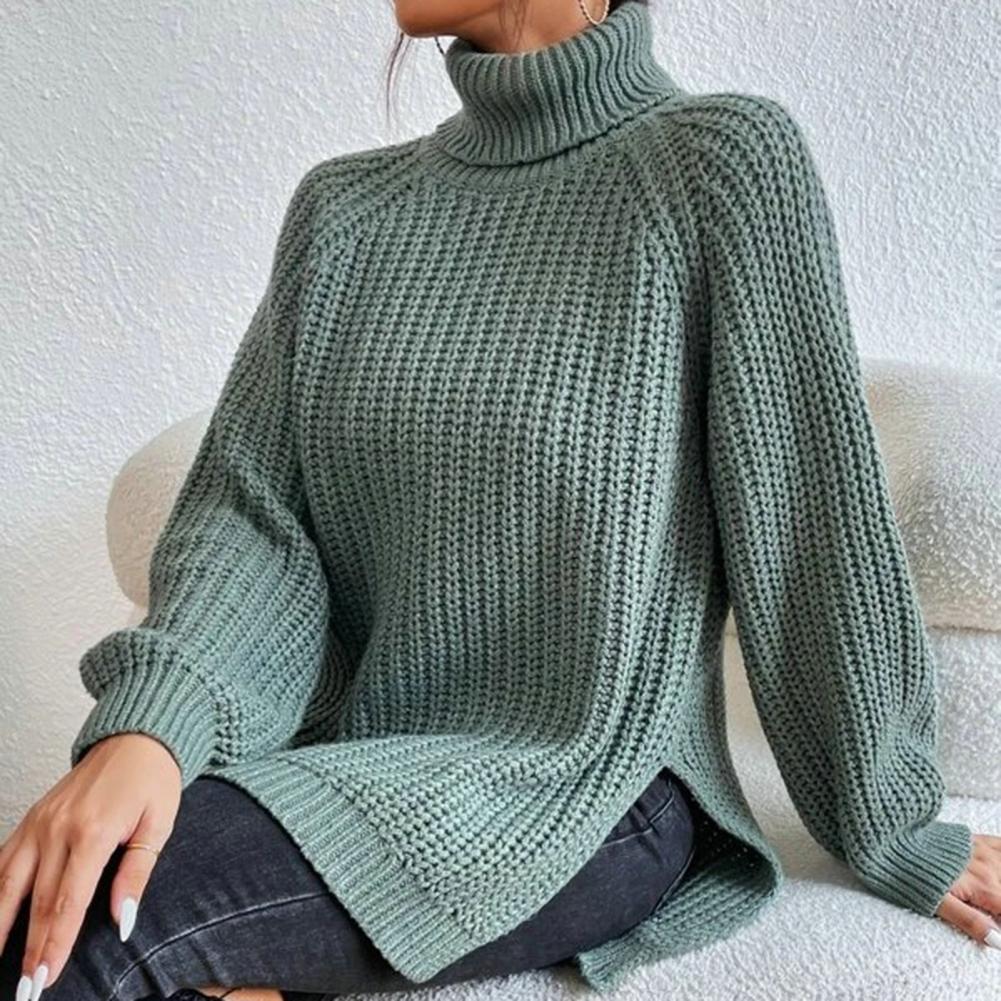 MEGAN | Elegantiškas megztinis su aukštu kaklu – Ramus komfortas, laikinas lengvumas