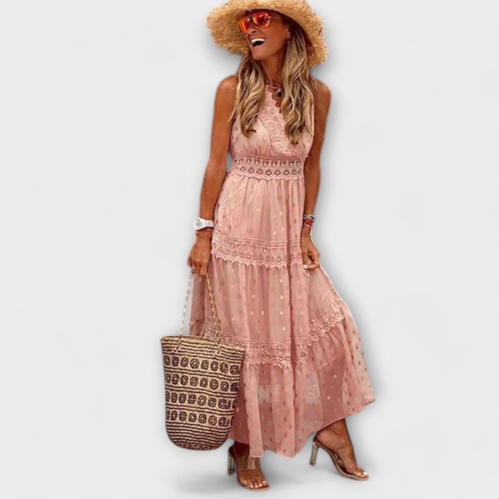 Lola | Maxi suknelė su boho nėriniais