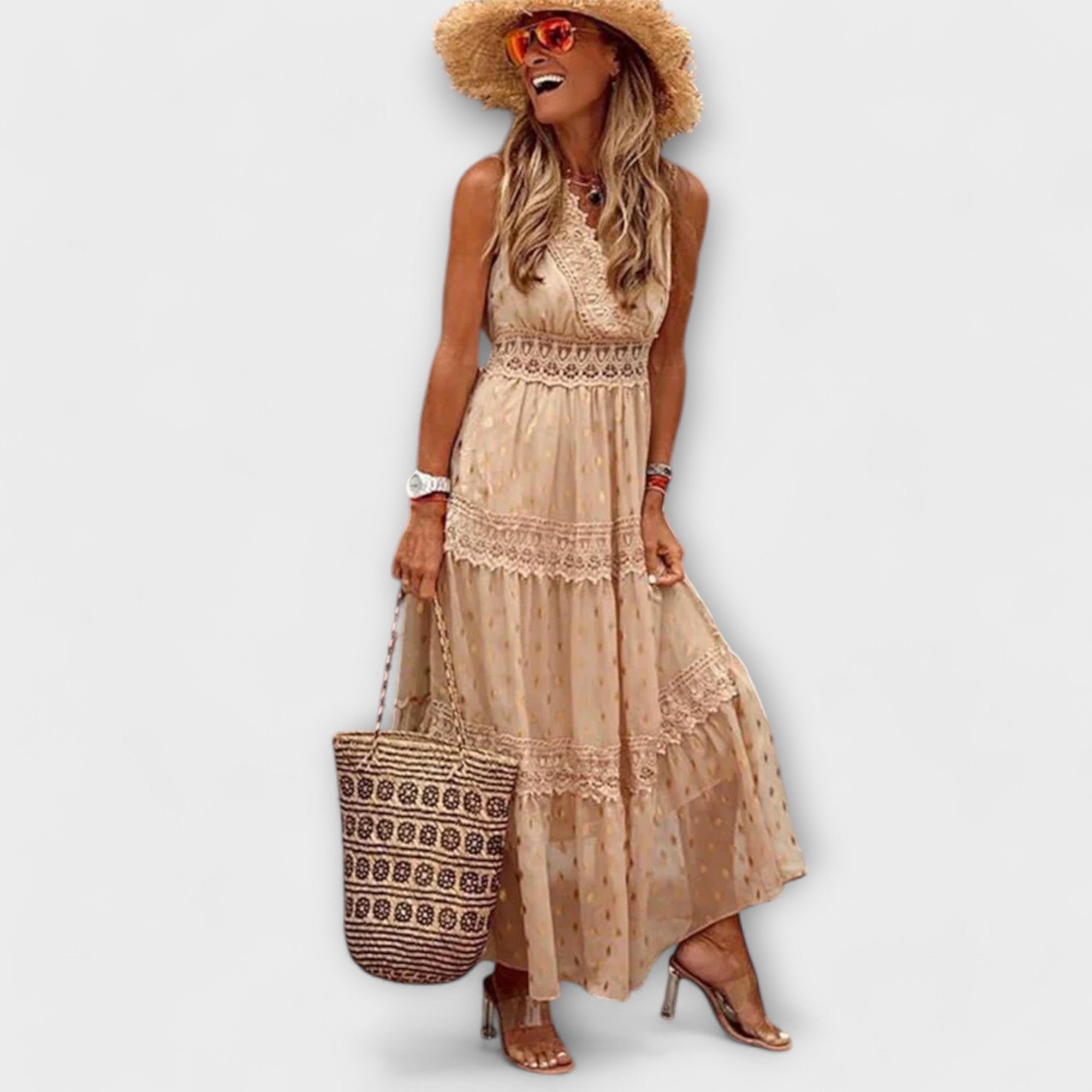 Lola | Maxi suknelė su boho nėriniais
