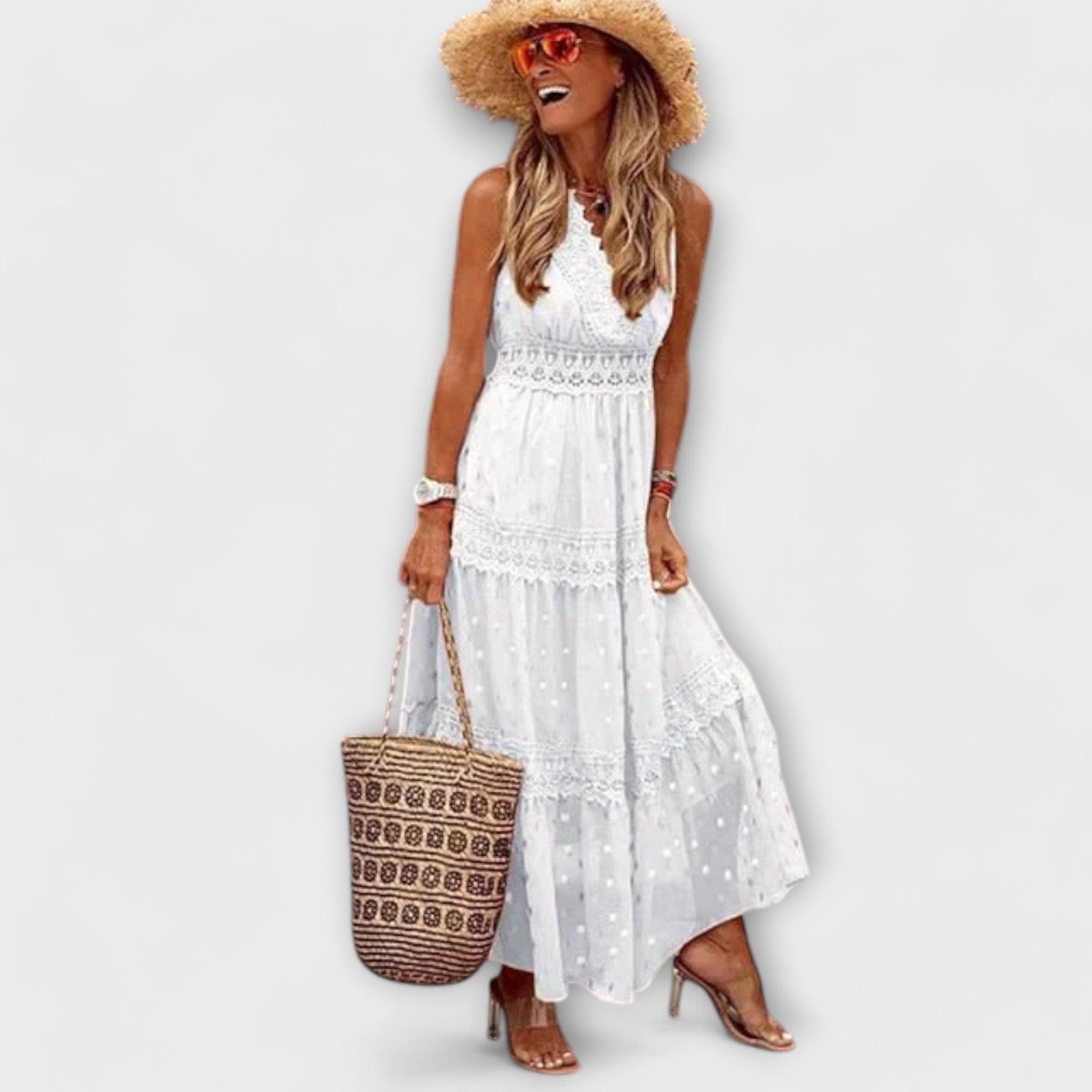 Lola | Maxi suknelė su boho nėriniais