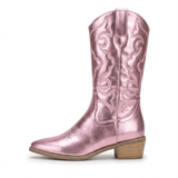 Gėlė – elegantiški ir patogūs metaliniai cowboy batai kasdieniam dėvėjimui